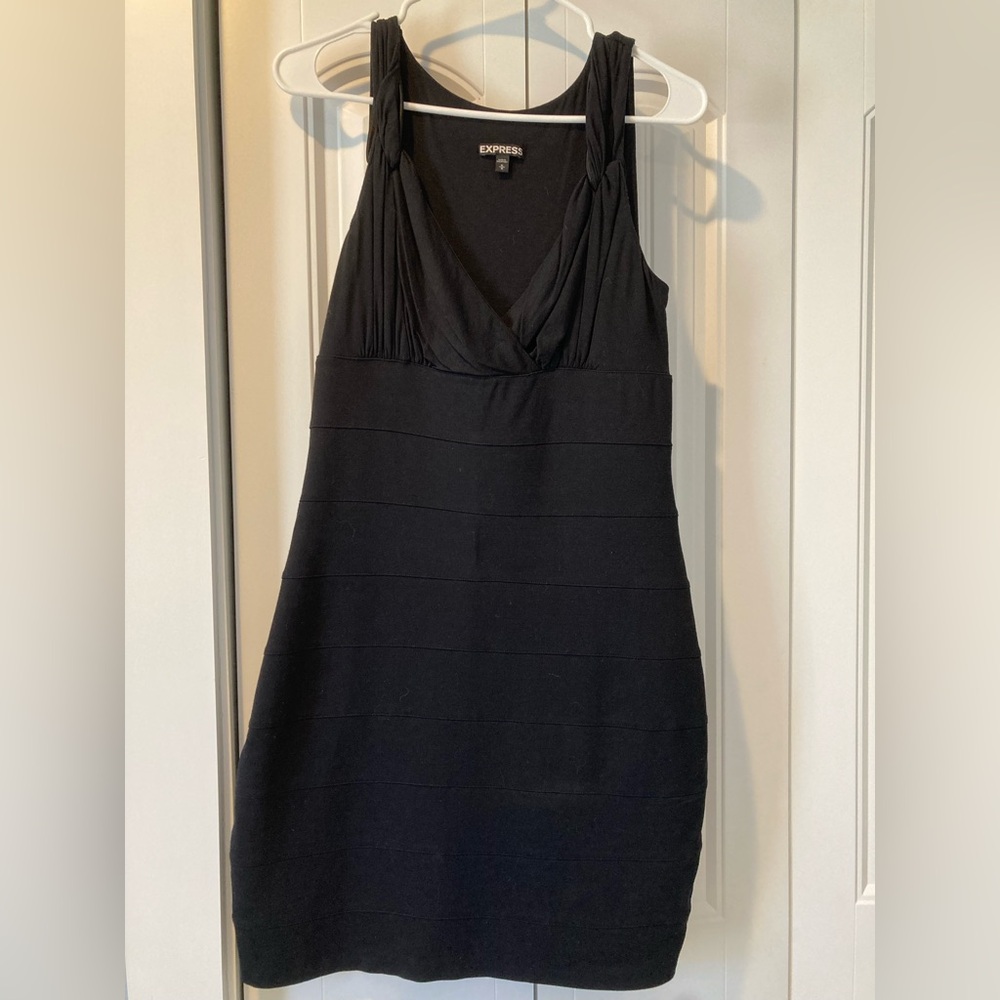 Express black body-con dress